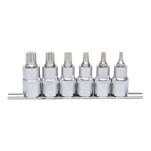 1/2" Jeu de douilles tournevis XZN CHROMEplus, 6 pcs. M5-M14