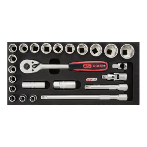 1/2" Module de douilles, 24 pcs., modules système 1/3