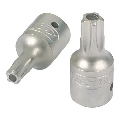 1/4" Douilles tournevis 5 pans percé,TS8