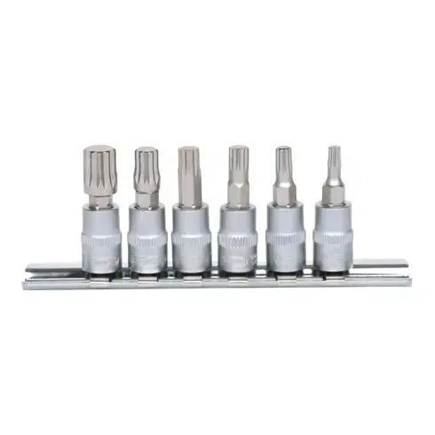 1/4" Jeu de douilles tournevis XZN, 6 pcs., M4-M10