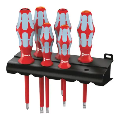 3165 i/6 Jeu de tournevis, acier inoxydable + Rack, 6 pièces