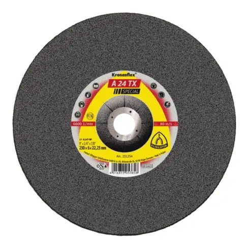 A 24 TX Meules Klingspor 125 x 6 x 22,23 mm centre déporté