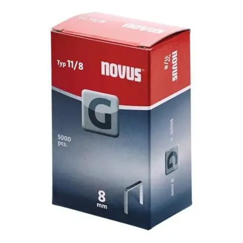 Agrafe à fil d'acier plat 11 B10,6xL8mm l. fil 1,25 mm 5000pces/carton NOVUS