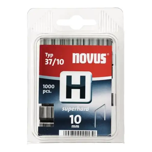 Agrafe fine 37 largeur de l'agrafe 10,6 mm 10 mm 0,75 mm extra dure 1000 un. NOV