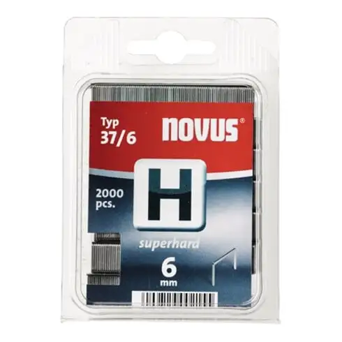 Agrafe fine 37 largeur de l'agrafe 10,6 mm 6 mm 0,75 mm extra dure 2000 un. NOVU