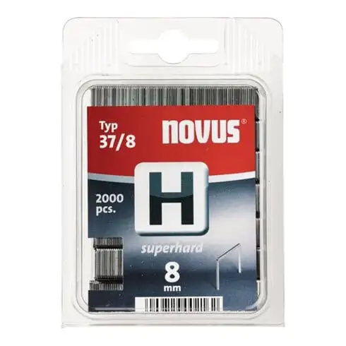 Agrafe fine 37 largeur de l'agrafe 10,6 mm 8 mm 0,75 mm extra dure 2000 un. NOVU