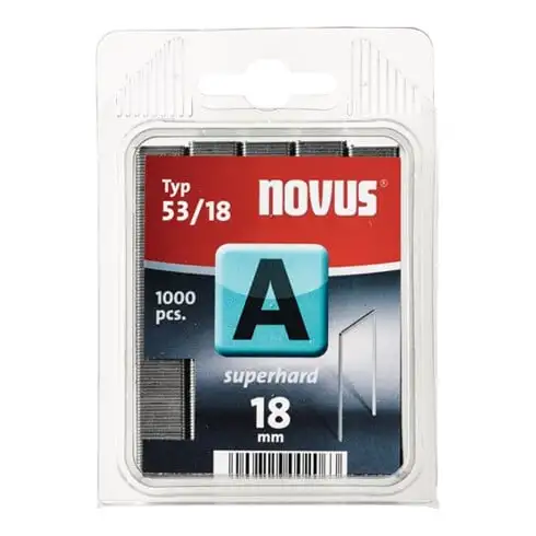Agrafe fine 53 largeur de l'agrafe 11,3 mm 18 mm 0,75 mm extra dure 1000 un. NOV