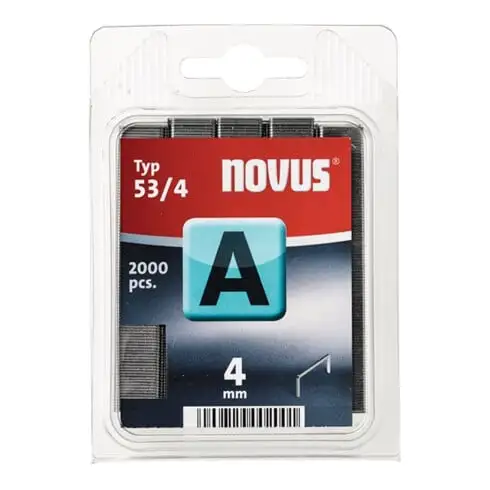 Agrafe fine 53 largeur de l'agrafe 11,3 mm 4 mm 0,75 mm - 2000 un. NOVUS