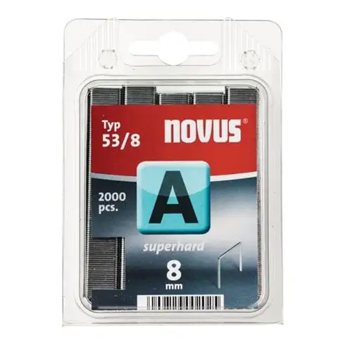 Agrafe fine 53 largeur de l'agrafe 11,3 mm 8 mm 0,75 mm extra dure 2000 un. NOVU