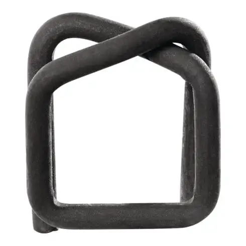 Agrafe l. 19 mm acier pour bandes de cerclage PES phosphaté 1000 un./crt.