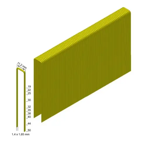 Agrafes Prebena Z50CNKKHA galvanisées, revêtues de résine.