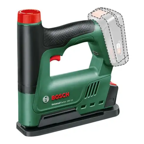 Agrafeuse sans fil UniversalTacker 18V-14 Bosch avec 1 000 agrafes et une entretoise en papier