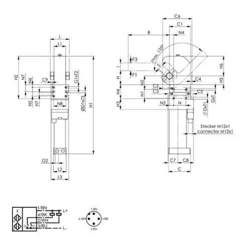 AMF Fer de serrage 6314V avec dents d'escalier longueur 125 mm pour vis de serrage M10