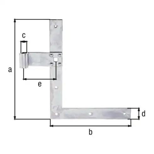 Angle de fenêtreb.L.250 x 200mm B.30mm S.3mm S.3mm STA galv.jaune galvanisé L ger.