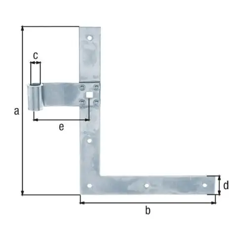Angle de fenêtreb.L.250 x 200mm B.30mm S.3mm S.3mm STA galv.yellow galv.R ger.