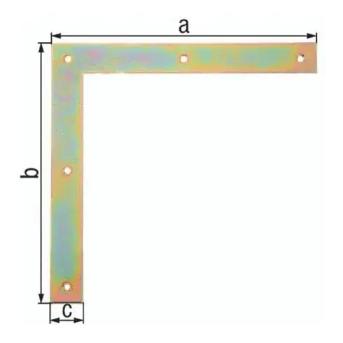Angle de porte B.40mm L.300 x 300mm STA galv.galv.jaune galv.GAH