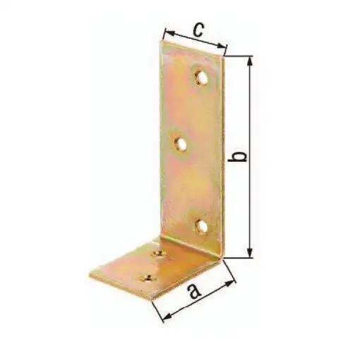 Angle de rayonnement L100x200mm B.40mm pied inégal STA non traité