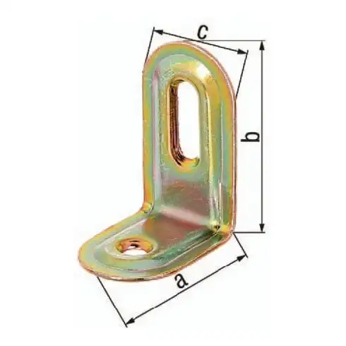 Angle de réglage L.28 x 40mm B.22mm S.1mm S.1mm STA galvanisé brut GAH