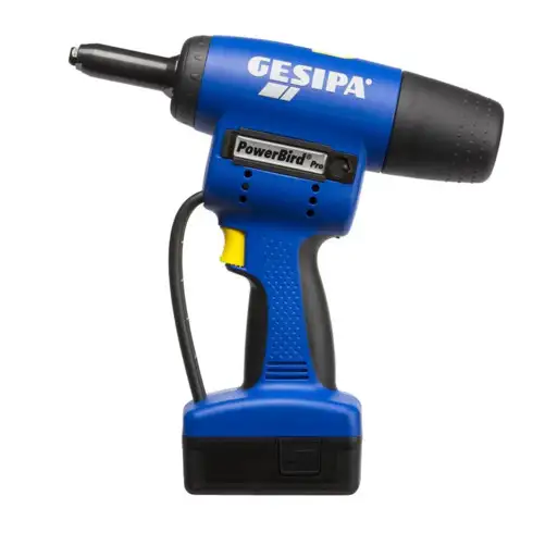 Appareil à rivetage aveugle à accu PowerBird® Pro Gold Edition 7pces 20000 N dan