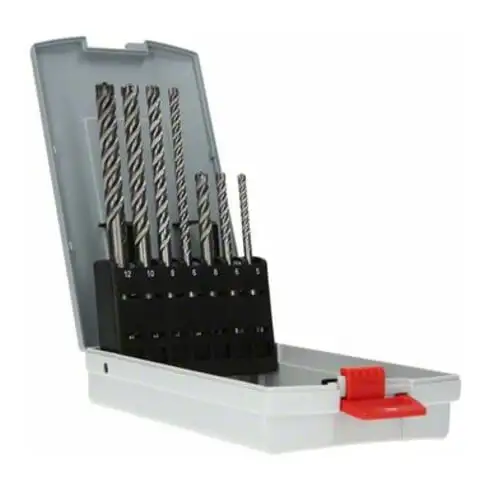 Assortiment de 7 forets Bosch pour perforateur SDS plus-7X 5, 6, 6, 8, 8, 10, 12 mm