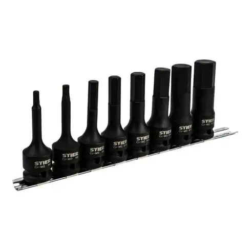 Assortiment de 8 embouts pour visseuse STIER 1/2" 6-KT