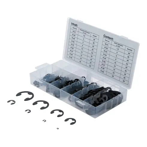 Assortiment de circlips 1,5 - 22 mm 300 pièces BGS