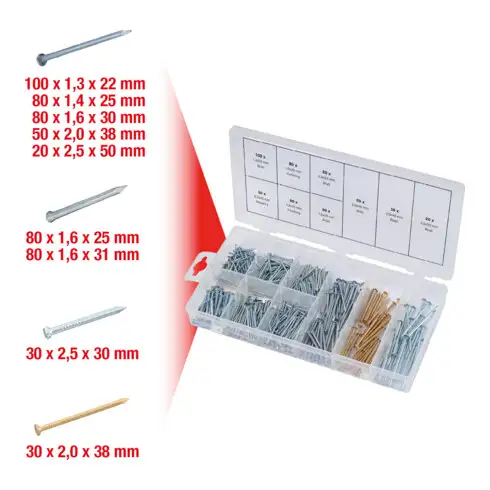 Assortiment de clous, 550 pcs.