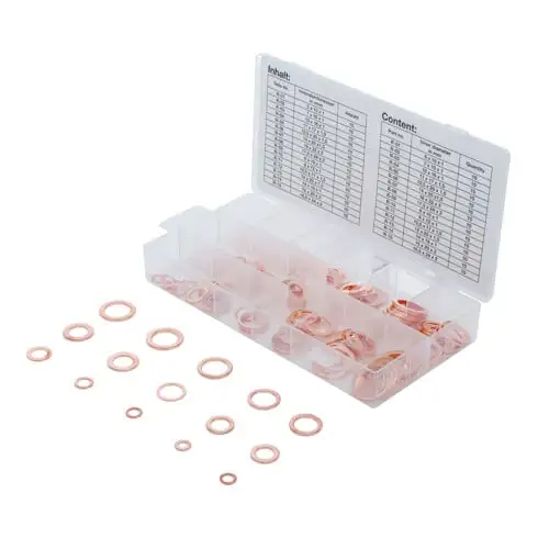Assortiment de joints d’étanchéité cuivre 150 pièces BGS
