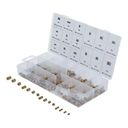 Assortiments d’écrous autobloquants laiton BGS, 330 pièces