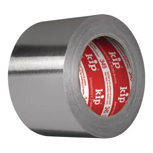 Bande adhésive en aluminium 345 avec doublure L. 100 m l. 100 mm Rouleau KIP