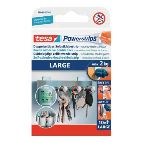 Bande autocollante Powerstrips® 58000 emballage p. libre-service de 10 Strips 20