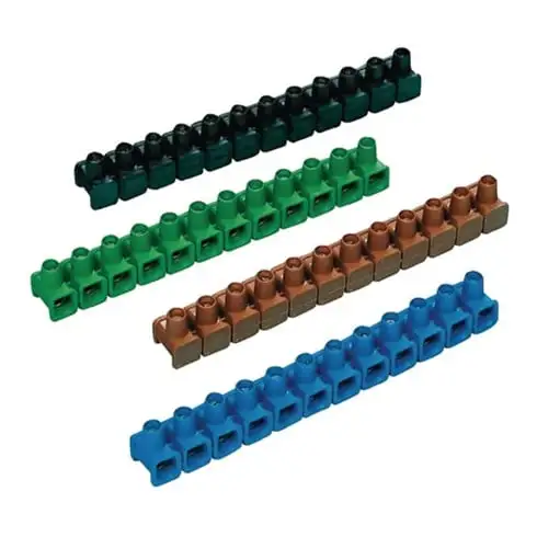 Barrettes de connexion 400 V zone de serrage 2,5 - 6 mm² 12-polig assorties