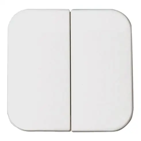 Bascule double série pour interrupteur/bouton série blanc pur (similaire à RAL 9010)