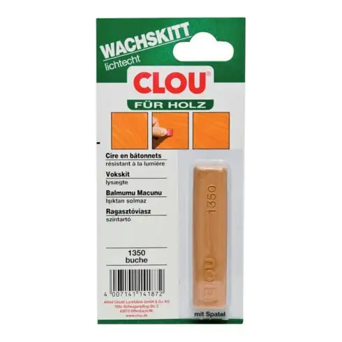Bâtonnets de mastic à la cire couleur 1350 hêtre 15g feuille CLOU