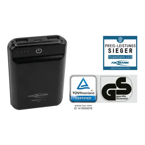 Batterie auxiliaire externe Ansmann Powerbank 10000 mAh mini