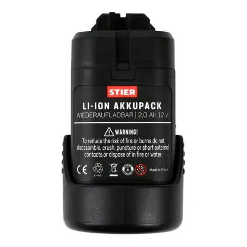 Batterie STIER pour Bosch 2,0 Ah 12 V