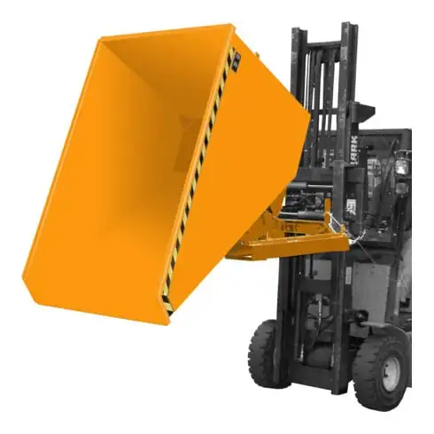 Bauer Südlohn Bac à copeaux EXPO-E 1200, laqué, jaune-orange