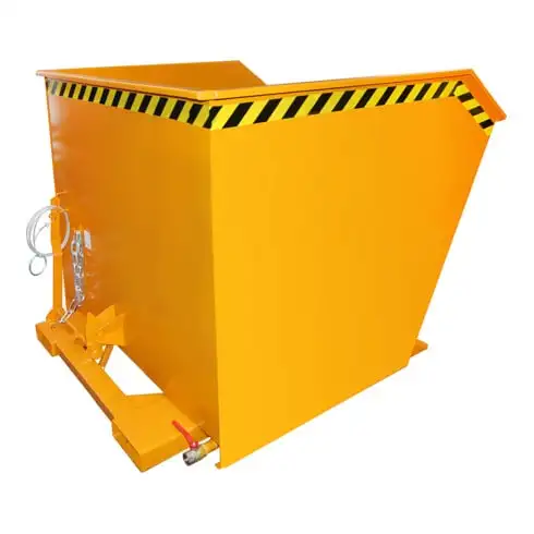 Bauer Südlohn Bac à copeaux GU-E 2000, laqué, jaune-orange