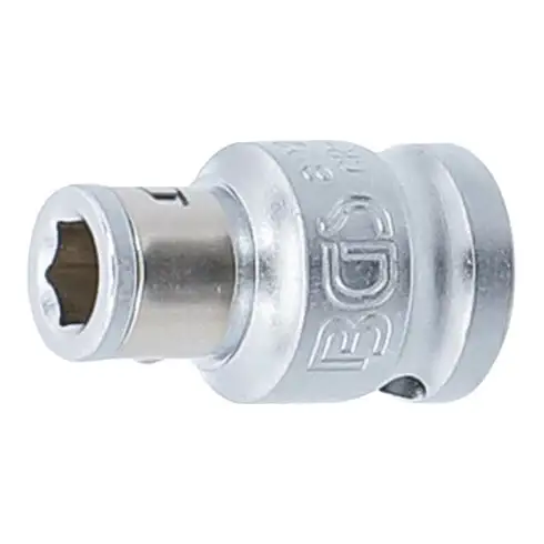 BGS Adaptateur avec bille de retenue 10 mm (3/8") six pans intérieurs 6,3 mm (1/4")