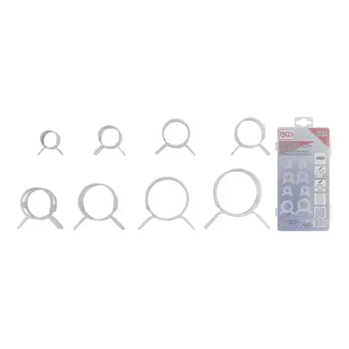 BGS Assortiment de colliers de serrage en acier à ressorts 80 pièces