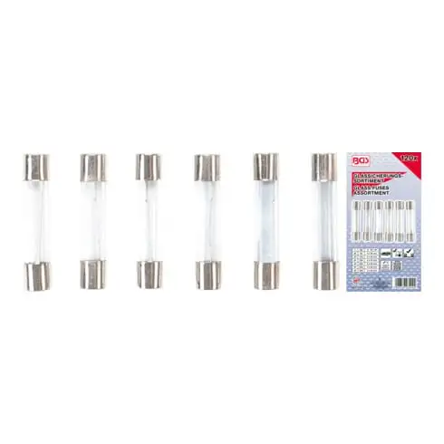 BGS Assortiment de fusibles en verre 120 pièces