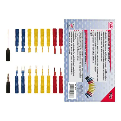 BGS Assortiment de pointes de sondes 16 pièces