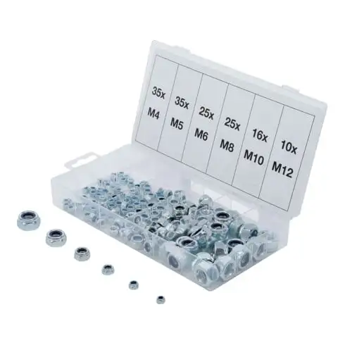 BGS Assortiment d’écrous six pans nilstop 146 pièces