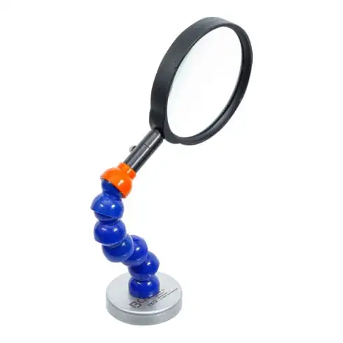 BGS Loupe sur bras fléxible et pieds magnétique