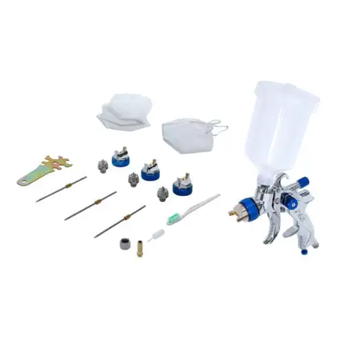 BGS Pistolet de peinture pneumatique avec 3 buses de pulvérisation 1,2 - 1,7 - 2,0 mm