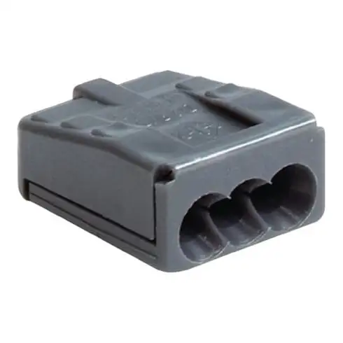 Bornes à fiche zone de serrage 5 x 1,5 - 2,5 mm² gris adapté à conduites en cuiv