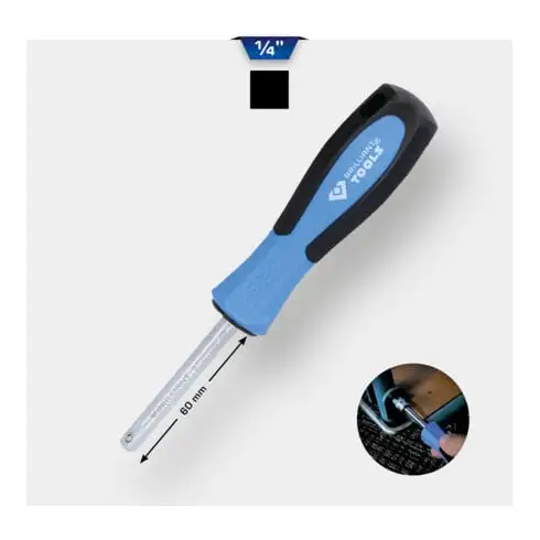 Brilliant Tools 1/4" Poignée emmanchée, 60mm