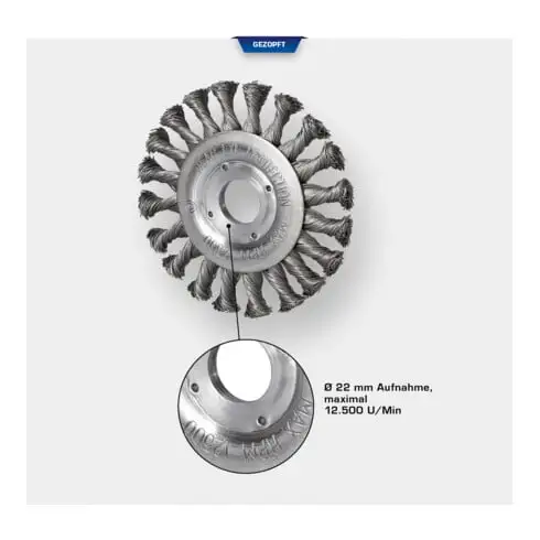 Brilliant Tools Brosse circulaire, Ø 115 mm