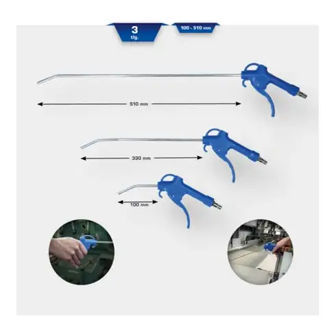 Brilliant Tools Jeu de soufflettes, 3 pcs