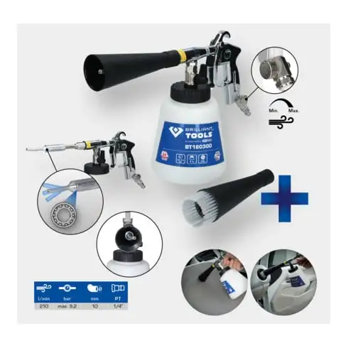 Brilliant Tools Pistolet de nettoyage pneumatique